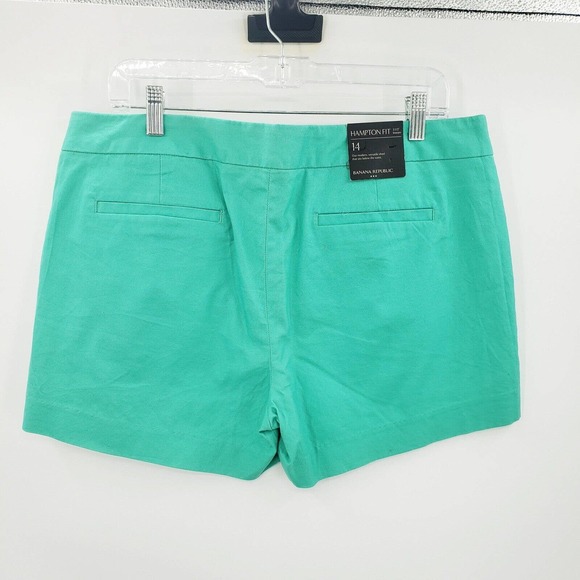 Banana republic turquoise hampton chino Shorts womens 14 pockets 4" inseam - Picture 9 of 10